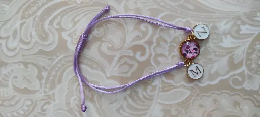 B°8 - bracelet cordon cabochon personnalisable