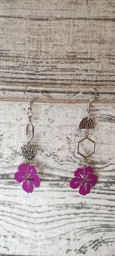 N°159 - fleurs hibiscus - asymétriques