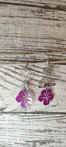 N°161 - fleurs hibiscus - asymétriques